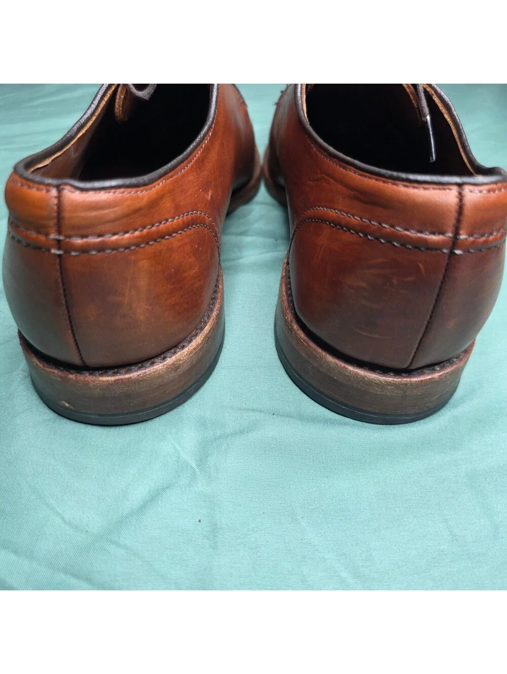 Allen Edmonds LaSalle Brown Leather Lace-Up Derby Round Toe Men's US Sz 8.4398